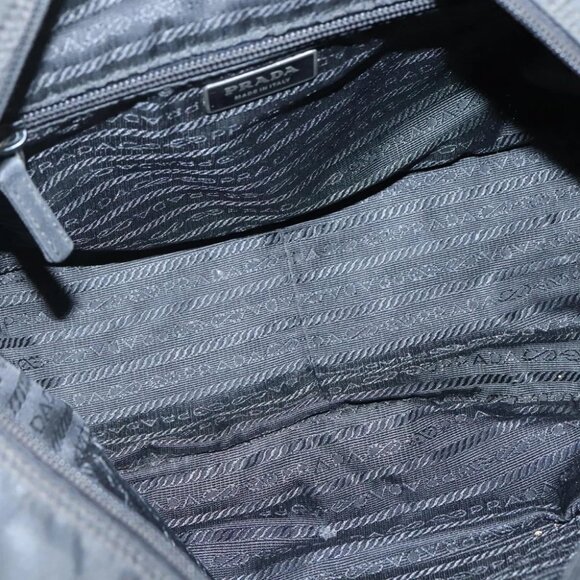 PRADA Shoulder Bag Nylon Black Silver Auth 135983 - Picture 12 of 15